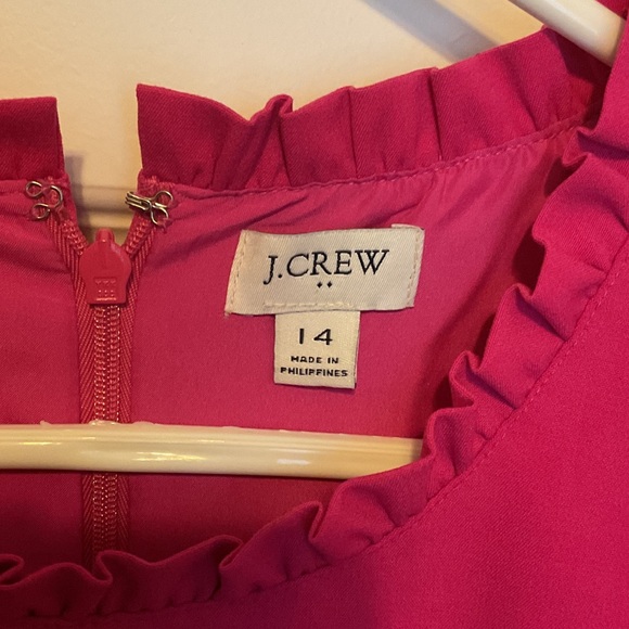 J. Crew Factory Fuchsia Ruffle Mini Dress - Picture 2 of 7